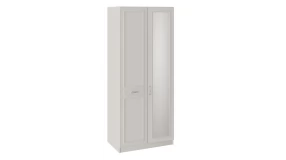 Шкаф для одежды с 1 глухой и 1 зеркальной дверью левый «Сабрина» (Кашемир)
